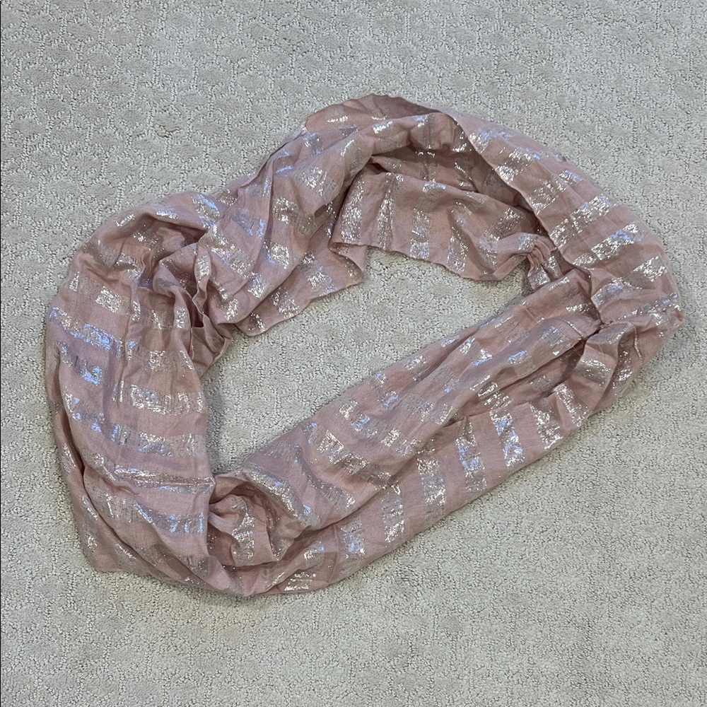 Elegant Pink Striped Scarf